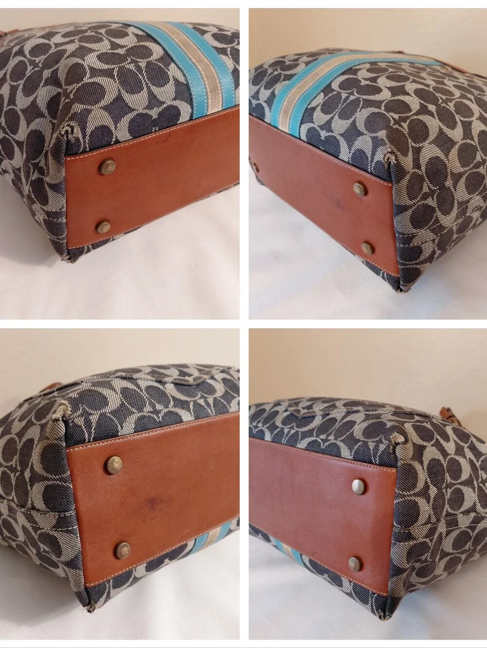 Coach Vintage Denim Signature Turnlock Tote Bag, Style # 7045 - Picture 12 of 14